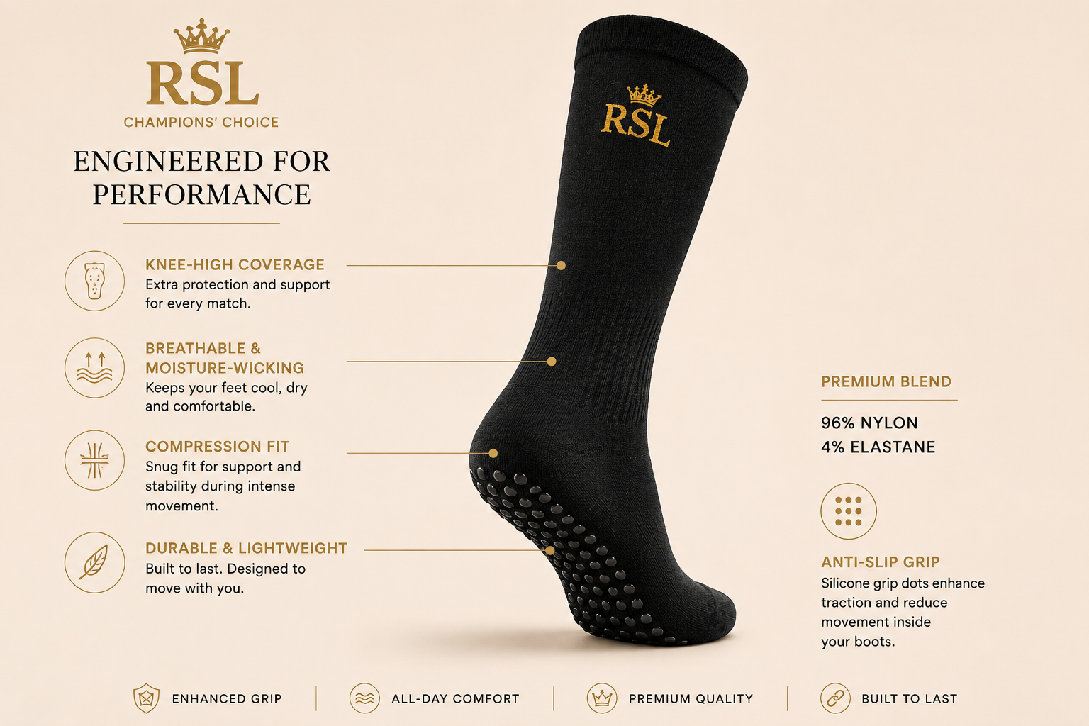 RSL Champions' Choice Grip Football Socks Duo - Image 3
