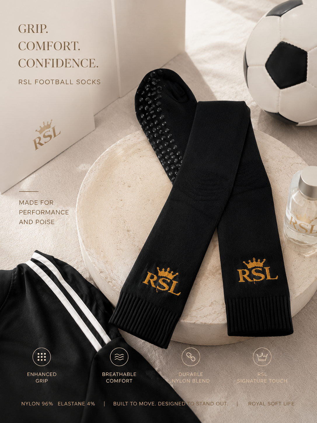 RSL Champions' Choice Grip Football Socks Duo